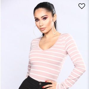 Mauve striped shirt